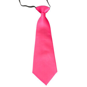 Fouger Hot Pink Adjustable Neck Strap Kids Tuxedo Tie 11in Ages 1-5